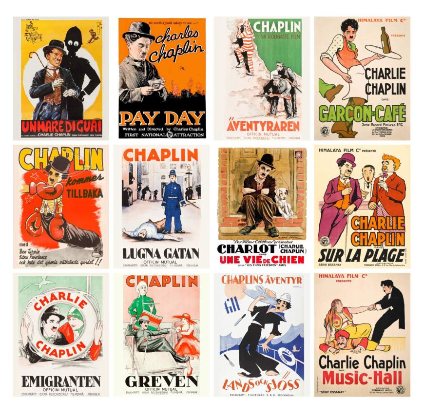 Charlie Chaplin Short Movies Vintage Posters