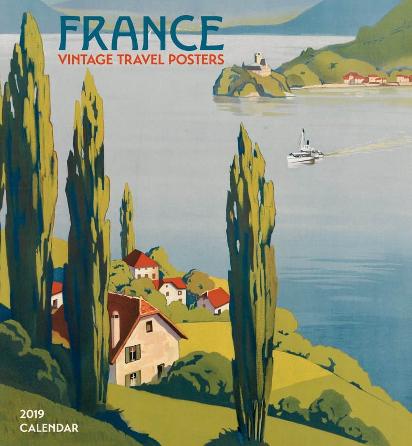France Vintage Travel Posters 2019 Wall Calendar