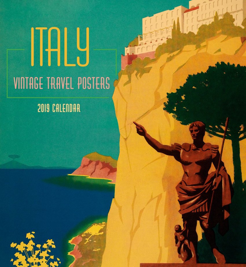 Italy Vintage Travel Posters 2019 Wall Calendar