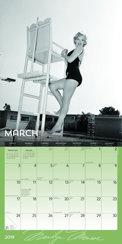 Marilyn Monroe 2019 Square Wall Calendar