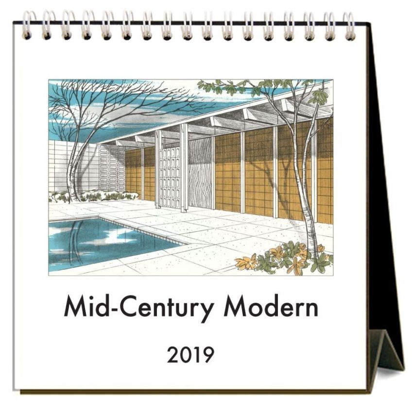 Mid-Century Modern 2019 Easel Desk Calendar by Found Image Press