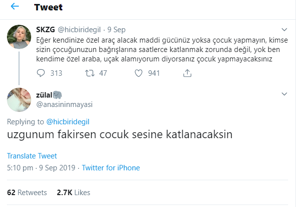 Fakirsen çocuk sesine katlanacaksın
