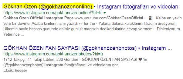 Gökhan Özenin gerçek İnstagram hesabı