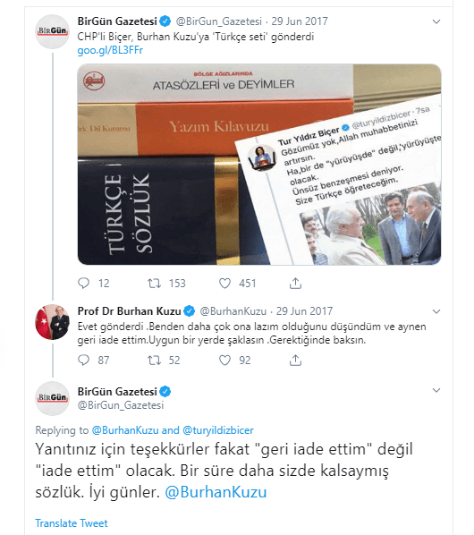 Burhan Kuzu ve Türkçe seti & Kapak sözler