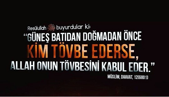 Güneşin batıdan doğması Kıyamet Alametleri