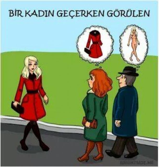 kadin ile erkek arasindaki farklar baska bir kadin gecerken gorulen